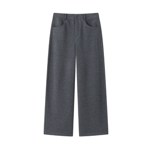 【缱绻日光】CHICJOJO灰色裤子女25冬新款宽松加厚慵懒休闲香蕉裤