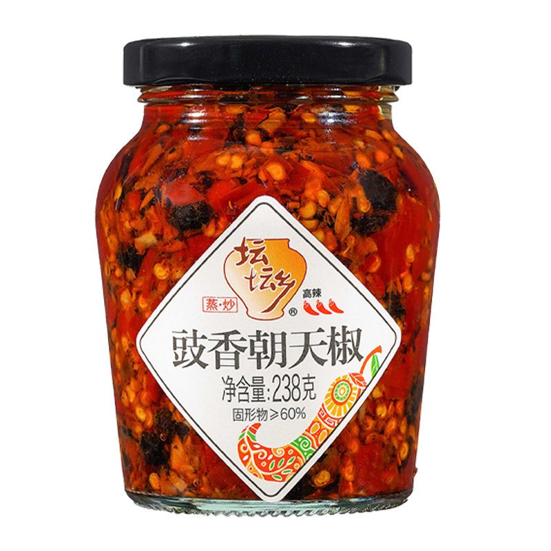 坛坛乡剁辣椒湖南辣椒酱豉香蒜香朝天椒拌饭酱剁椒鱼头拌面下饭菜