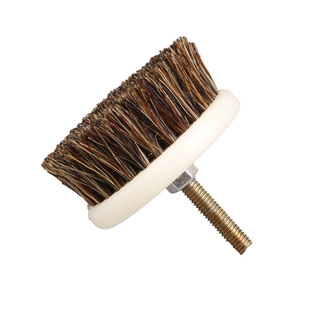 电动文玩清理猪鬃刷头金刚核桃硬毛包浆刷猪毛小刷盘纳米抛光刷头