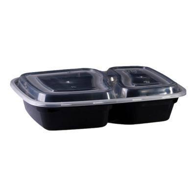 一次性餐盒6828分格饭盒双格加厚