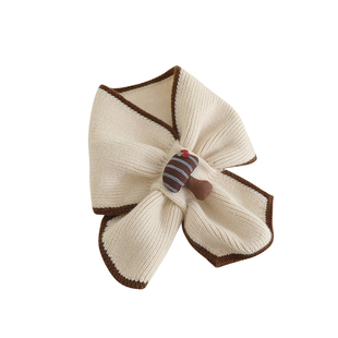 儿童围巾秋冬季宝宝围脖蘑菇交叉女童脖套针织保暖男童护颈婴幼儿