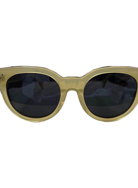 CE风亚麻色墨镜极简高街