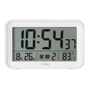 多利科家用智能电子时钟桌面日历学生专用起床闹钟C208室内温度表