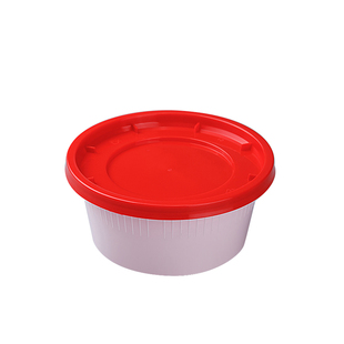一次性汤杯汤碗外卖圆形白色餐盒例汤杯250ml300ml防漏加厚打包碗
