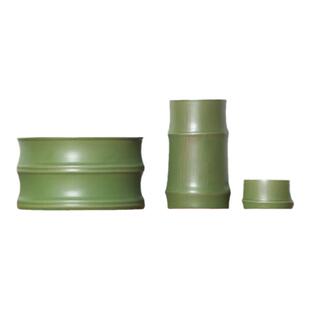 景德镇陶瓷国风禅意水盂笔洗笔筒三件套大中小号多功能装墨汁笔架搁笔舔笔 书法国画水洗毛笔实用学生用工具