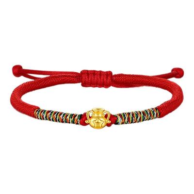 周六福黄金手链女5D硬金十二星座处女座狮子座本命年足金定价手绳