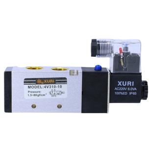 XURI旭日 4V310-10两位五通气动电磁阀气阀 AC220V 110V DC24V12V