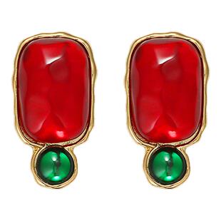 Exhibition/览物馆高级感法式耳环女复古港风耳钉轻奢耳饰耳夹