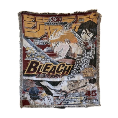 周刊少年 BLEACH 死神 黑崎一护，朽木露琪亚 毛毯 挂毯装饰毯
