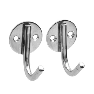 不锈钢钩子浴室重型金属承重厨房 实心打孔 固定钉子挂钩墙壁固定