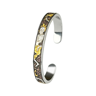 巴赫工作室国家非遗古法铁翦金工艺尸陀林主陨铁男女款高级感手镯