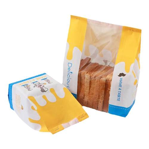 开窗淋膜吐司面包纸袋食品牛皮纸袋包装袋烘焙切片土司袋打包袋