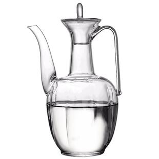 新中式仿古宋壶玻璃执壶酒具套装纯手工耐高温仿宋瓜棱壶故宫