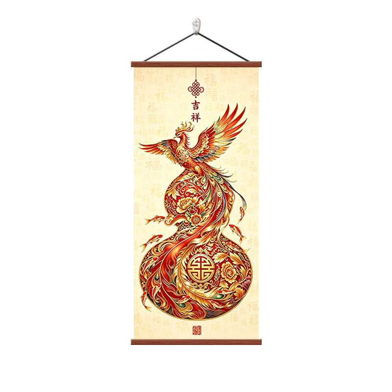 凤凰葫芦过道走廊尽头装饰画招财