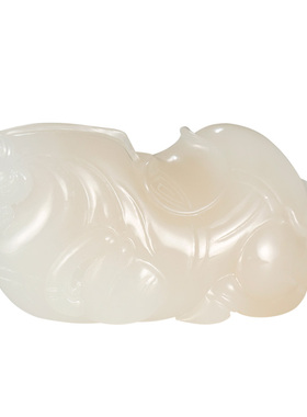 和田玉生肖马手把件男款