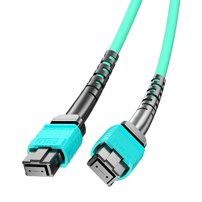 YOUYSI MPO-MPO光纤跳线母头多模8芯12芯 OM3/OM4集束B极性兼容MTP 40G/100G跳线