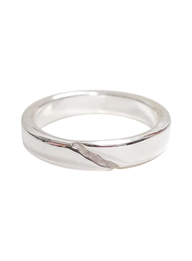 异地情侣戒指纯银小众设计