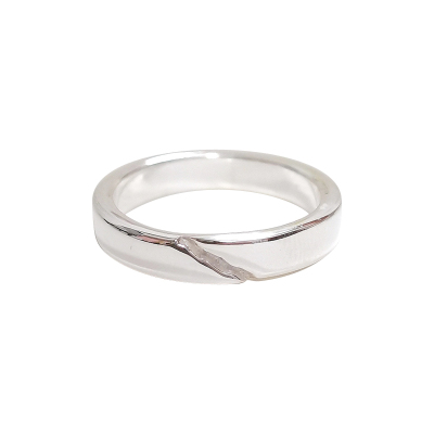 异地情侣戒指纯银小众设计