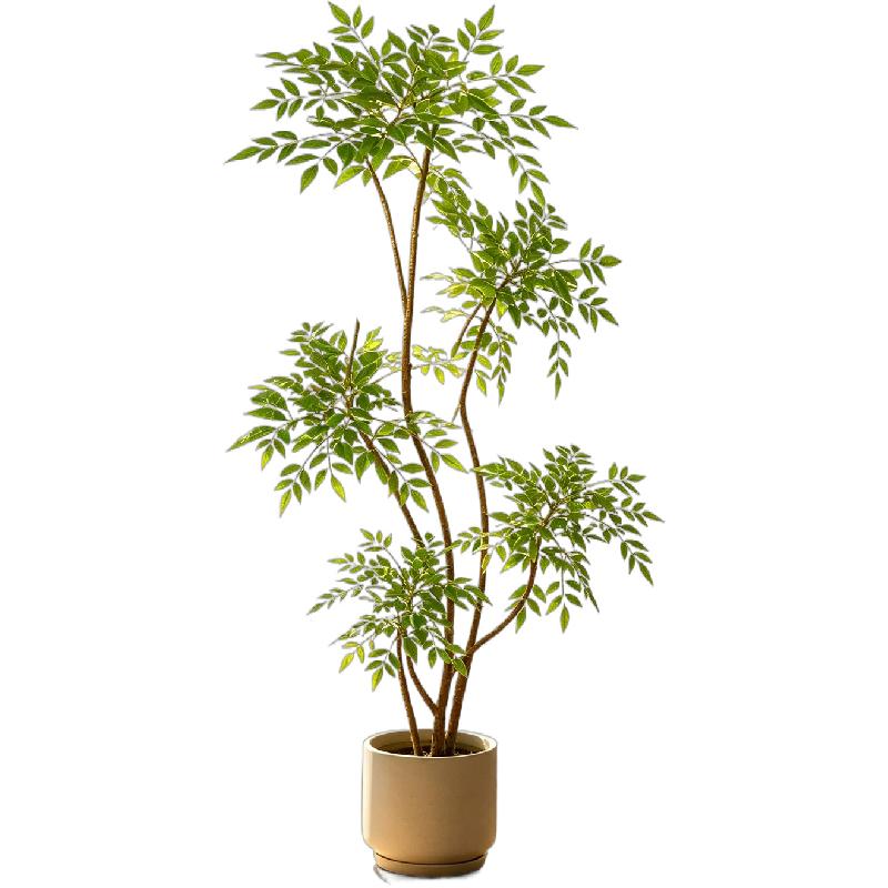 仿真绿植南天竹盆栽轻奢室内客厅