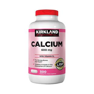 Kirkland科克兰钙片+维生素D3促进钙吸收均衡500粒青少年中老年