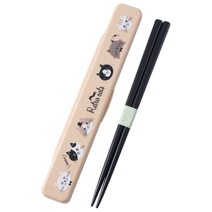 日本进口SKATER便携式餐具户外露营野餐带饭食品级收纳静音盒筷子