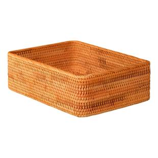 越南秋藤编织收纳筐桌面杂物零售收纳篮 天然植物藤纯手工编织