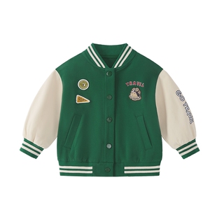 [7A抗菌]男童春装2026新款外套宝宝春季休闲学院风衣服儿童棒球服