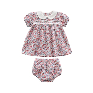 女童套装2025夏季新款女宝宝连衣裙短裤两件套婴幼儿公主裙子韩版