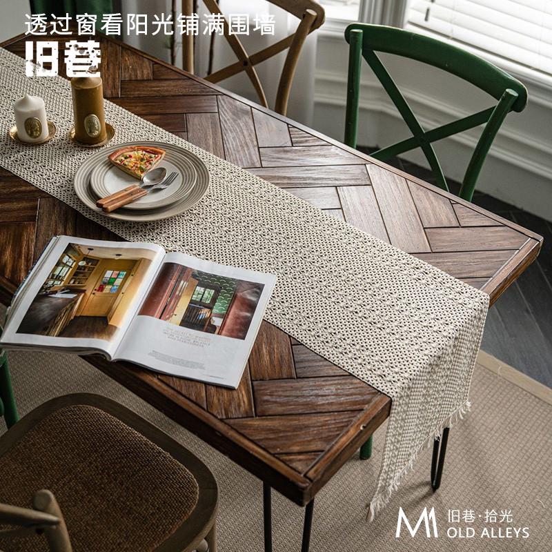 旧巷复古桌旗桌布茶席轻奢高端茶几电视柜蕾丝盖布巾茶桌垫布台布