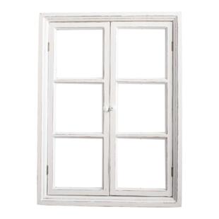 复古做旧假窗户装饰仿真实木窗户框花园背景墙挂件创意拍摄道具