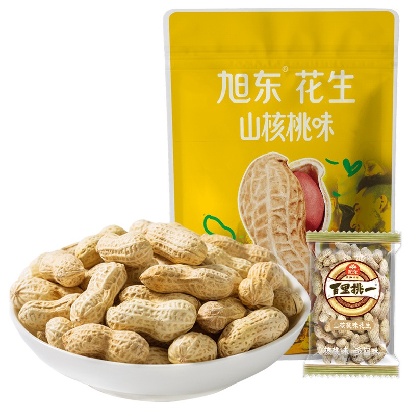 旭東百里挑一花生山核桃蒜香味花生炒貨帶殼新年貨零食堅果禮盒