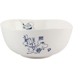 蓝莲花moomin姆明泡面碗陶瓷碗盘家用餐具套装新款高颜值面碗汤碗
