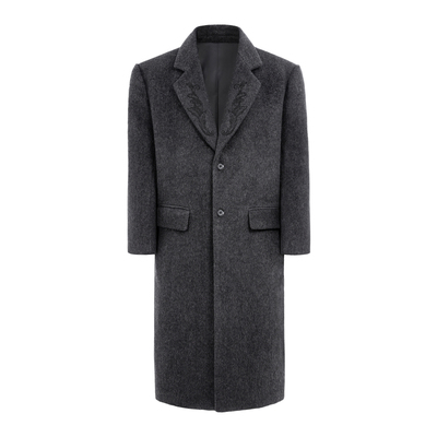 Casoulty雕花大衣绵羊毛