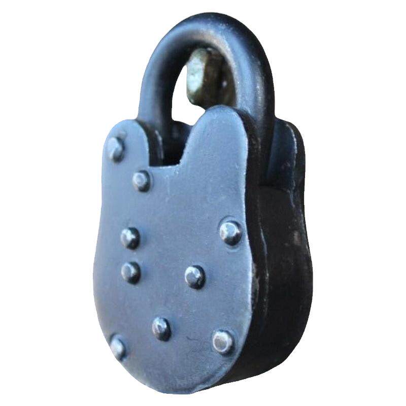 Lock美国代购 手作迷人纽约复古锁戴钥匙蒸汽朋克实心铸铁挂锁