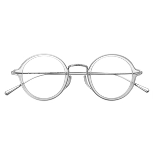 日本Kame Mannen万年龟眼镜框纯钛超轻复古小圆框眼镜架KMN-1110