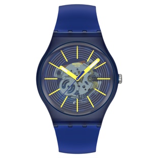 Swatch斯沃琪瑞士新款手表透视机芯男女初高中学生腕表新年礼物