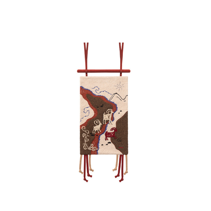 午观『毡迹』挂毯地毯高级感艺术家用民宿装饰毯子无甲醛挂饰画布