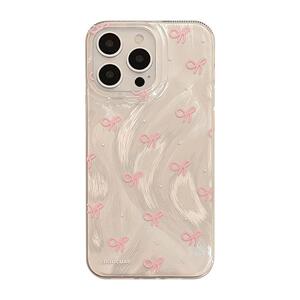 日韩ins羽纱蝴蝶结适用苹果17手机壳iphone13新款14promax少女心16创意12防摔15pro保护套plus小众14高级13pm