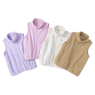 森马儿童马甲24年新款男童立领防风简约保暖双面绒女童摇粒绒上衣