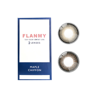 【自营】日本美瞳Flanmy日抛2/10片大小直径爵士黑松饼狗狗眼试戴