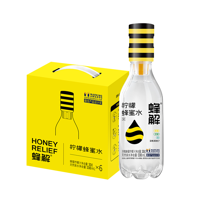 【香菇618】蜂解檸檬蜂蜜水果味飲料整箱360g*6瓶/箱
