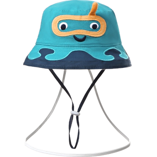 伊米伦婴儿防护帽防飞沫宝宝帽子儿童隔离罩防晒春夏薄款太阳帽子