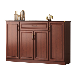 中式全铝合金鞋柜家用门口胡桃色户外阳台防水防晒储物柜子可定制