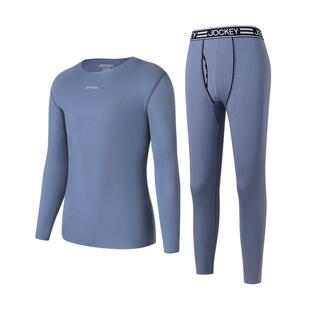 jockey蚕丝真丝美肤科技恒温随心裁男士保暖内衣套装秋衣秋裤打底