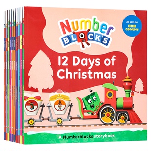 数字积木字绘本10册 英文原版 Numberblocks Alphablocks and Colourblocks 字母积木颜色积木故事儿童英语早教启蒙图画书圣诞主题