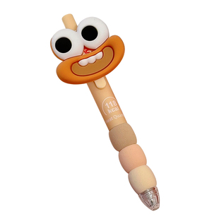 可爱搞怪中性笔黑色速干顺滑st笔头好看高颜值小学生初中生刷题笔