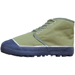 3537解放鞋高帮三防棉鞋男冬季胶鞋防滑耐磨工地透气农田黄球鞋女