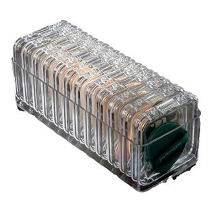 粉扑收纳盒便携尔木萄100分专用空盒分隔灰尘大号透明cpb粉扑盒子