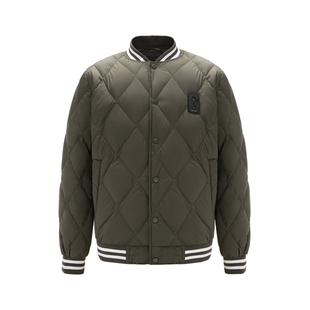 GUESS男女同款休闲条纹撞色绗缝羽绒服-M4PN63W55R0