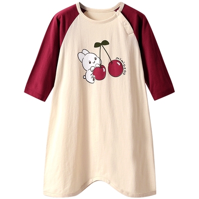 女童睡袍宝宝睡衣纯棉夏季薄款